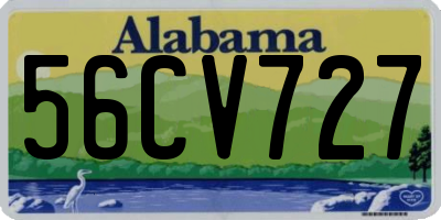 AL license plate 56CV727