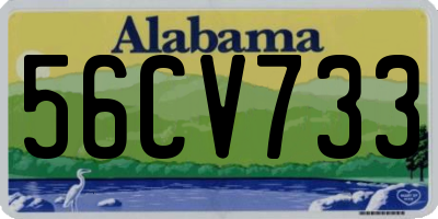 AL license plate 56CV733