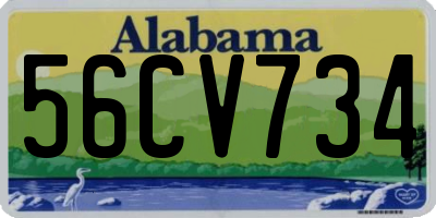 AL license plate 56CV734