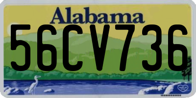 AL license plate 56CV736