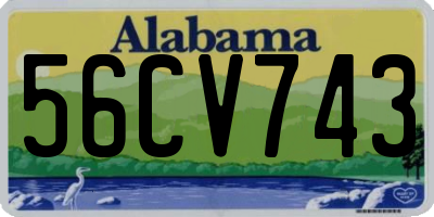 AL license plate 56CV743