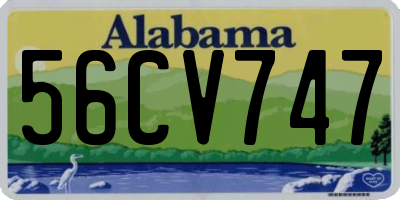 AL license plate 56CV747