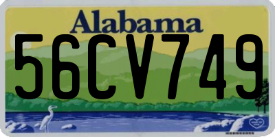AL license plate 56CV749
