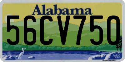 AL license plate 56CV750