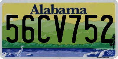 AL license plate 56CV752