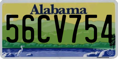 AL license plate 56CV754