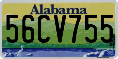 AL license plate 56CV755