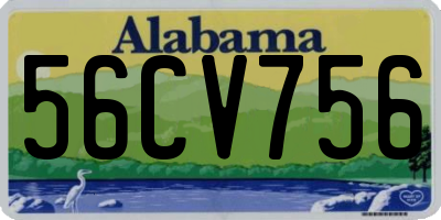 AL license plate 56CV756