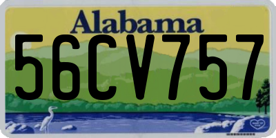 AL license plate 56CV757