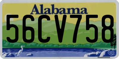 AL license plate 56CV758