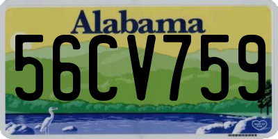 AL license plate 56CV759