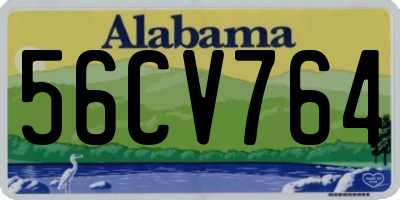 AL license plate 56CV764