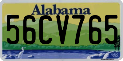 AL license plate 56CV765