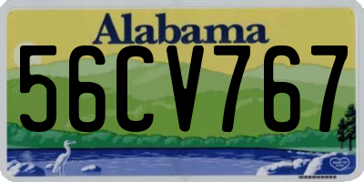 AL license plate 56CV767