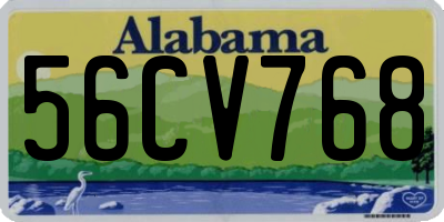 AL license plate 56CV768