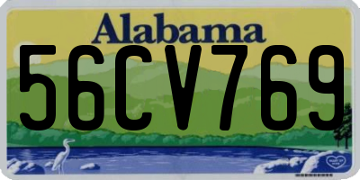 AL license plate 56CV769