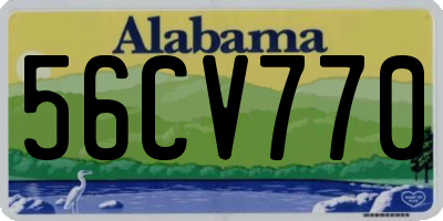 AL license plate 56CV770