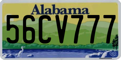 AL license plate 56CV777