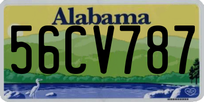 AL license plate 56CV787