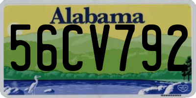 AL license plate 56CV792