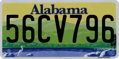 AL license plate 56CV796