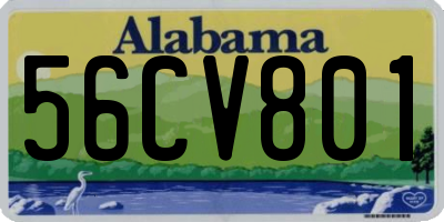AL license plate 56CV801