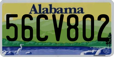 AL license plate 56CV802