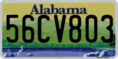 AL license plate 56CV803