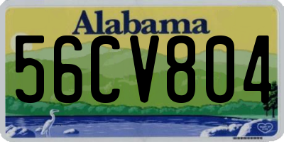 AL license plate 56CV804