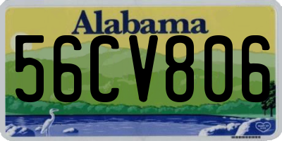 AL license plate 56CV806