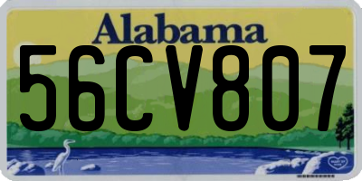 AL license plate 56CV807