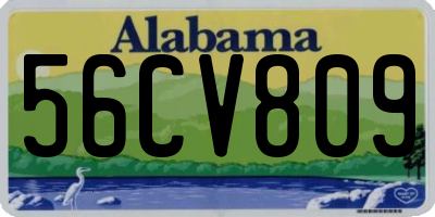 AL license plate 56CV809