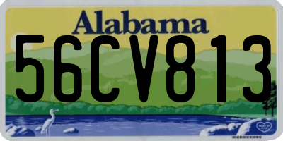 AL license plate 56CV813