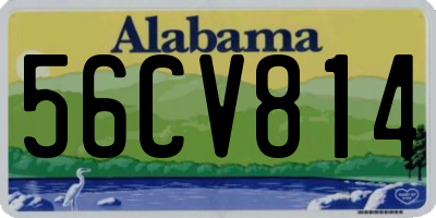 AL license plate 56CV814