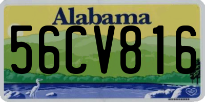 AL license plate 56CV816
