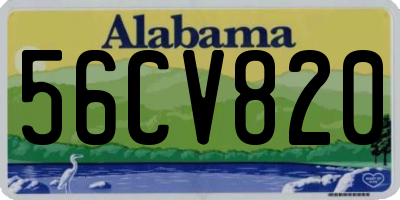 AL license plate 56CV820
