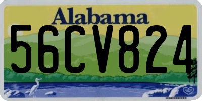 AL license plate 56CV824
