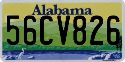 AL license plate 56CV826
