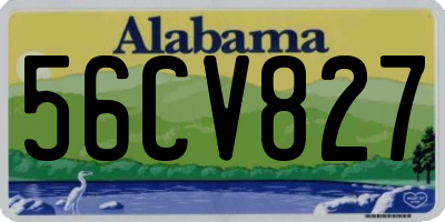 AL license plate 56CV827
