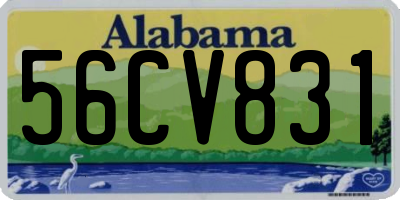 AL license plate 56CV831