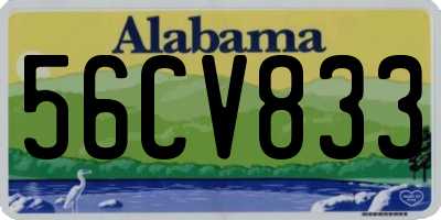 AL license plate 56CV833