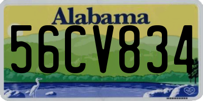 AL license plate 56CV834