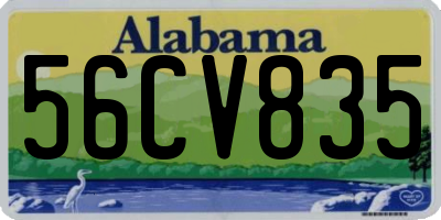 AL license plate 56CV835