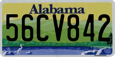 AL license plate 56CV842