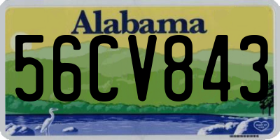 AL license plate 56CV843