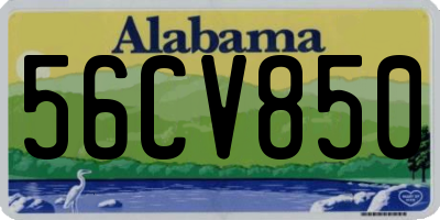 AL license plate 56CV850