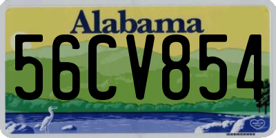 AL license plate 56CV854
