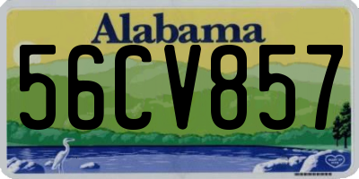 AL license plate 56CV857