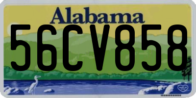 AL license plate 56CV858
