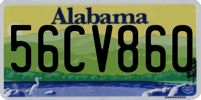 AL license plate 56CV860